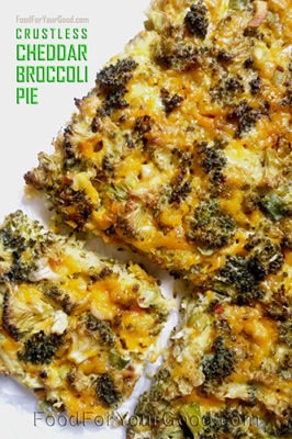 Crustless Cheddar Broccoli Pie