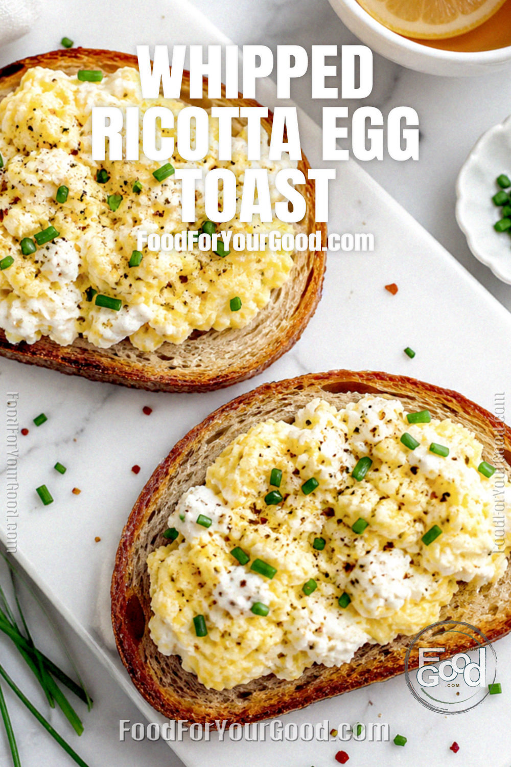 Whip Rocotta Toast Whipped Ricotta Egg Toast | Food For Your Good!